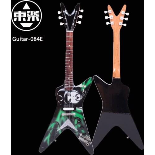 Wooden Handcrafted Miniature Guitar Model guitar-084E Guitar Display with Case and Stand (Not Actual Guitar! for Display Only!)