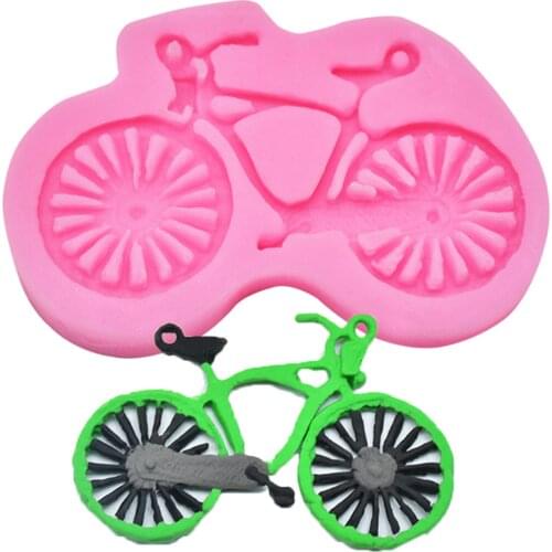DIY Bicycle Shape Silicone Fondant Molds For Baking Cake Decorating Tools Cupcake Mold Sugarpaste Craft Bakeware M773