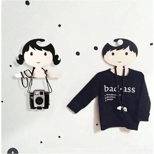 Home Boy and Girls Clothing Hanger Set Nordic Baby Room Photography Props Organizer For Bedroom Wall Clothes Hanger Racks Gift