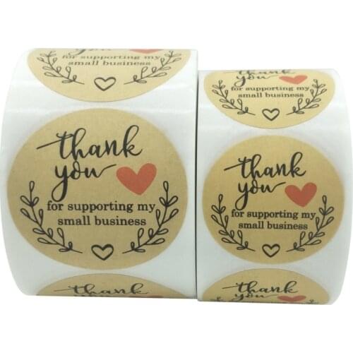 Big Size 2" Thank You for Supporting My Small Business Stickers Seal Labels for Business Owners Shipping Packaging Bill Envelope