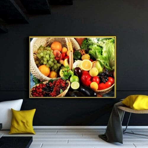 Still Life Picture Giclee High Quality Printed Fruits Artwork Painting for Living Room Wall Art Modern Home Kitchen Decorative