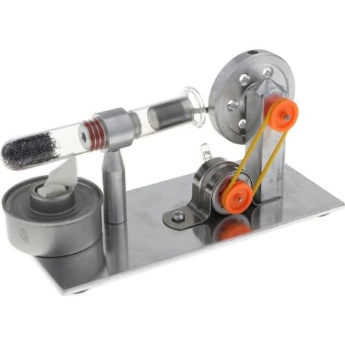 1 Set Hot Air Flywheel Stirling Engine with Colorful LED Electricity Generator Educational Toy