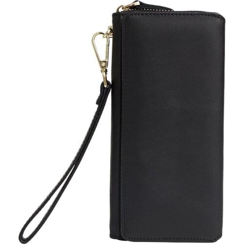 Men Wallets Genuine Leather Men Long Wallet Clutch Casual Money Card Holder Phone Handbag Long Wallet Coin Purse Wallet Gift