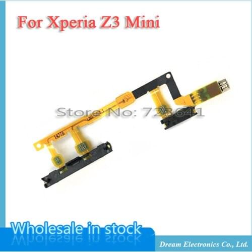 MXHOBIC 10pcs/lot power on/off volume button switch with vibrator ribbon flex cable for Sony Xperia Z3 mini M55W D5803 D5833