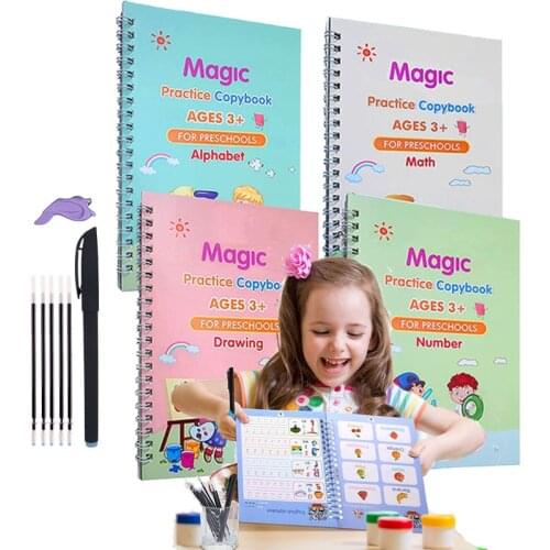 2021 Magic Writing Magic Calligraphy Handwriting Copybook Set Writing Board Tracing Book for Kid Calligraphic Letter Writing