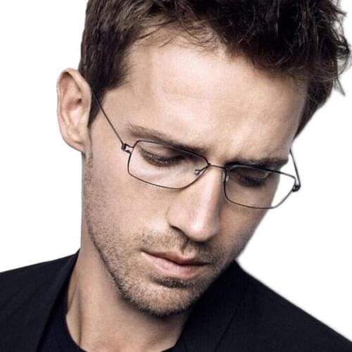 Titanium Alloy Glasses Frame Men Women Myopia Optical Prescription Eyeglasses Square Spectacle Frames Male Korean Eyewear Oculos