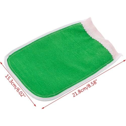 T84E Exfoliating Washing Shower Bath Gloves Back Scrub Body Massage Rubbing Towel