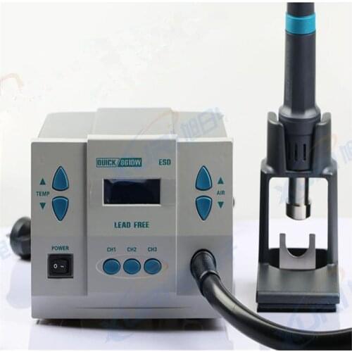 1000W 220V Original QUICK 861DW Heat GGun Lead-free Hot Air Soldering Station Microcomputer Temperature Hot Air Rework Station