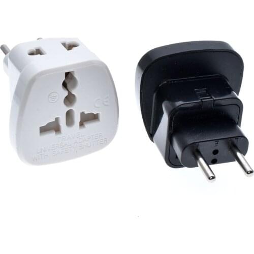 White/Black euro converter plug european Europe EU Plug Power Adapter Convert US Swiss Italy to EU CEE7/16 Standard Plug 4.0MM