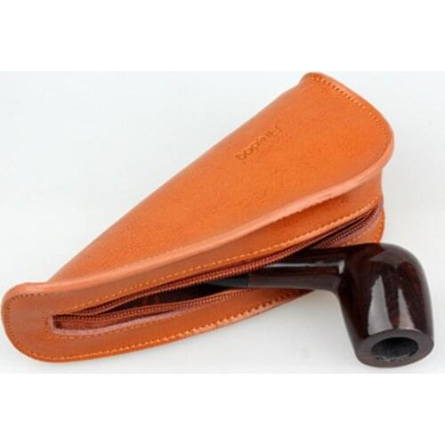 Portable Leather Tobacco Bag New Tobacco Pipe Pouch Bags Travel Single Smoking Pipe Case Holder Smoking Accessories