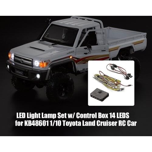 RC Car LED Light Lamp Set w/ Control Box Cars 14 LEDS White Red Yellow for KB48601 1:10 Toyota Land Cruiser