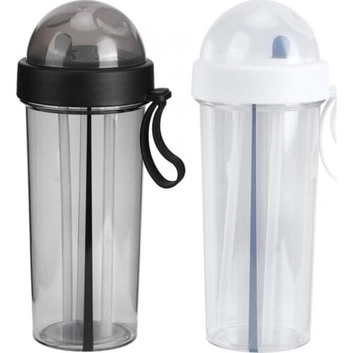 600ml Sports Water Bottle Outdoor Water Bottle with Straw Innovative Portable Water Cup Dinkware Camping Bike Bottle KitchenTool