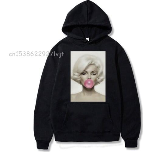 Unisex Marilyn Monroe Bubble Gum Aesthetic Sweatshirt Hoody Fashion Style Women Hoodies Fashion Harajuku Hoodies Men