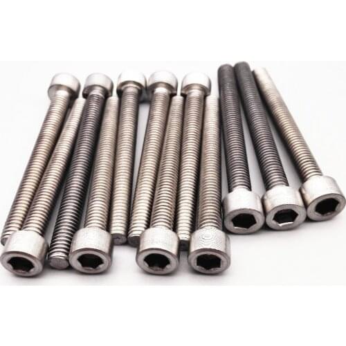M6 M8 M10 M12 Titanium Bolt DIN912 Column Head Hexagon Socket Grey Color Ti Bolts Titanium Screws Ti Fasteners 2pcs