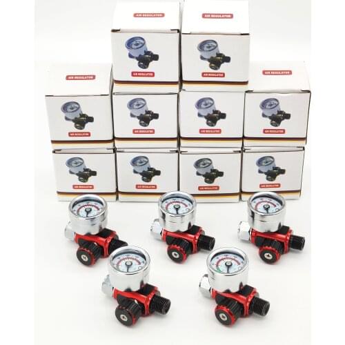 Air Regulator with Air Filter Spray Gun Air Regulator Gauge Air Spray In-Line Water Trap Filter Tools Paint Spray Gun Regulator