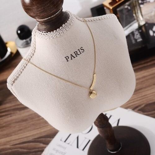YUN RUO Rose Gold Color Cute Smiling Face Pendant Necklace Woman 316 L Titanium Steel Jewelry Birthday Gift Not Change Color