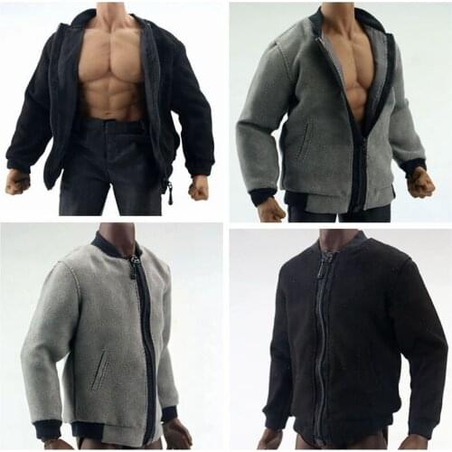 1/6 Scale Male Soldier Toy Model Fashion Jacket Jacket Cardigan Model Accessories Suitable for 12 Inch Detachable Doll Body