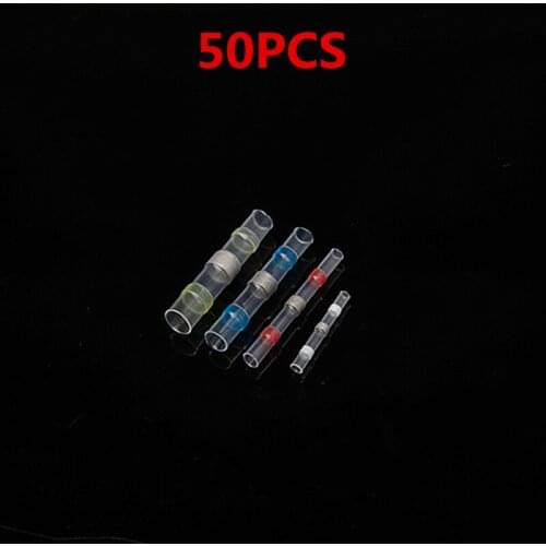 10-100Pcs Solder Seal Wire Connectors - Heat Shrink Solder Butt Connectors - Solder Connector Kit - Automotive Marine Insulated