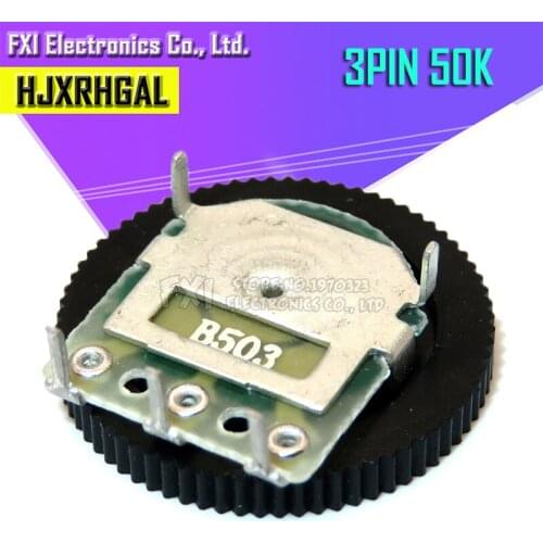 10pcs Double Gear tuning potentiometer B503 50K 3pin 16*2mm Dial Potentiometer