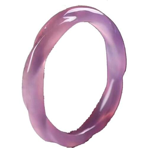 100% Natural chalcedony bracelet Womens Hand-Carved Emerald Bangles Lady jade bracelet with