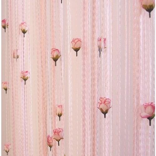 300*300cm Rose flower line curtain Hotel interior curtains partitions background wall decoration