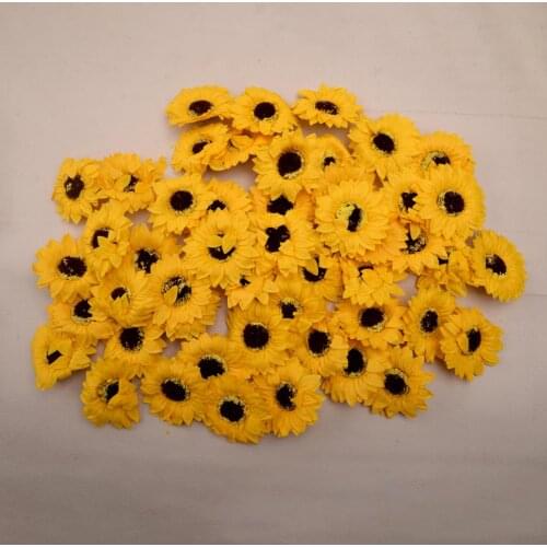 50Pcs Scented Artificial Mini Sunflower Soap Flowers Floral Decoration Home Party Wedding Birthday Anniversary High Quality