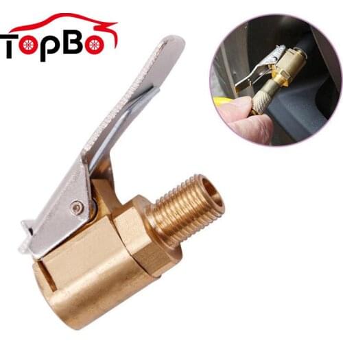Auto Brass Inflator Pump Valve Connector Adapter Nozzle Tyre Wheel Valve Tools Inflatable Pump Valve for Car Tire Air Chuck