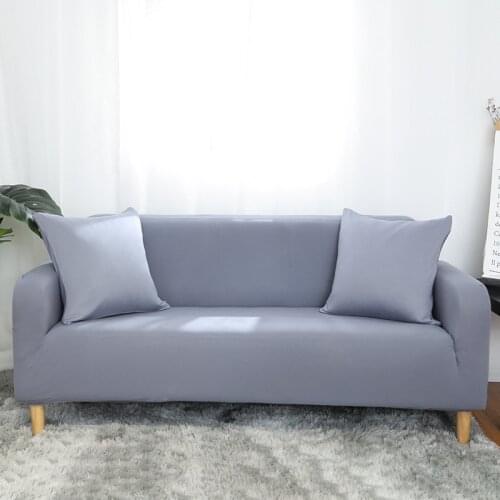 Fashion Solid Color Sofa Cover Elastic Corner Couch Covers for Living Room Chair Protector Slipcover Home Decor 1/2/3/4 Seater