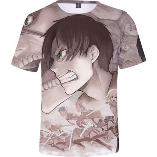 3d T Shirts Anime Attack On Titan Printed Fashion Summer Men Women Sport T-shirt Tops Short Sleeve Unisex 3D T-shirts Tee Shirt