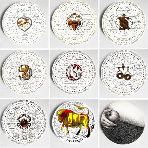 Italy Design Handcrafts Wall Plate Round Plate Living Room Bar Background Decorative Plate Intricately Carved Ornaments