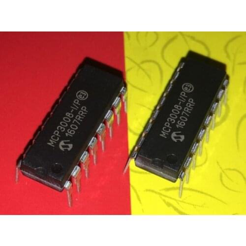 MCP3008-I / P IC ADC 10BIT 2.7V 8CH SPI 16DIP MCP3008-IP