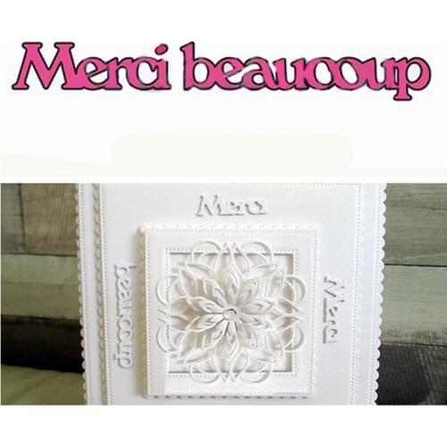 Merci Beaucoup French Word Die Cuts For Card Making French Word Merci Beaucoup dies scrapbooking metal cutting dies new 2019