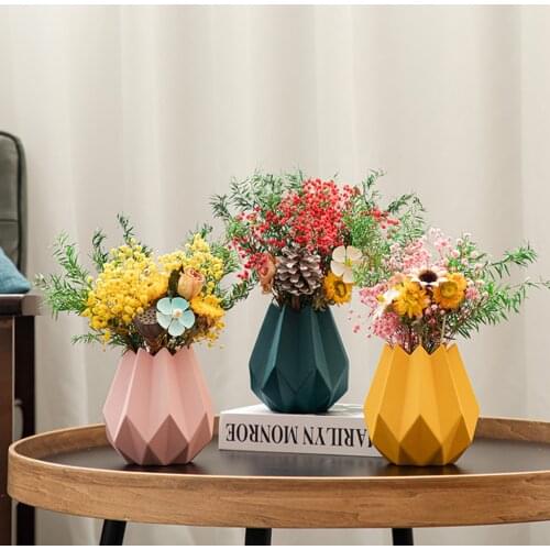 Minimalism Ceramic Flower Vase Furnishing Photo Props Desktop Home Decoration