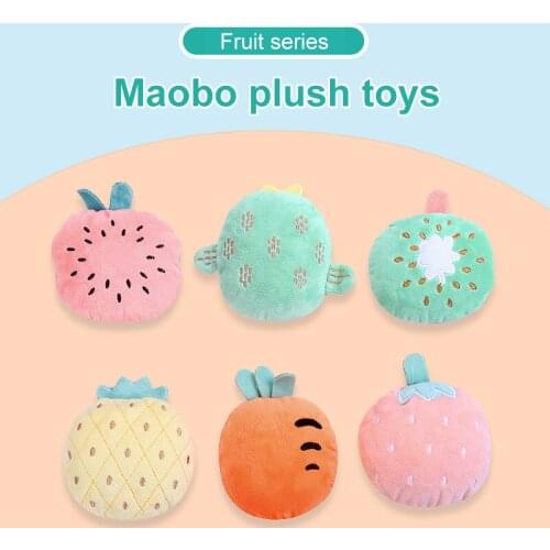 1pc Cartoon Pet Toy Plush Toys Fruit Shape Cat Dog Pet Interaction Game Decorate Multipurpose Portable For Home Bedroom Pet