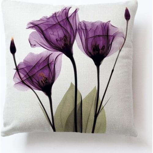 RUBYLOVE New Flowers Cartoons Fresh Leaves Lotus Leaves Pillows Sofa Cushions