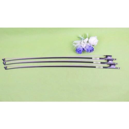 New 1 pcs 4/4 Violin Bow Carbon Fiber Ebony Frog Round Stick Straight #05