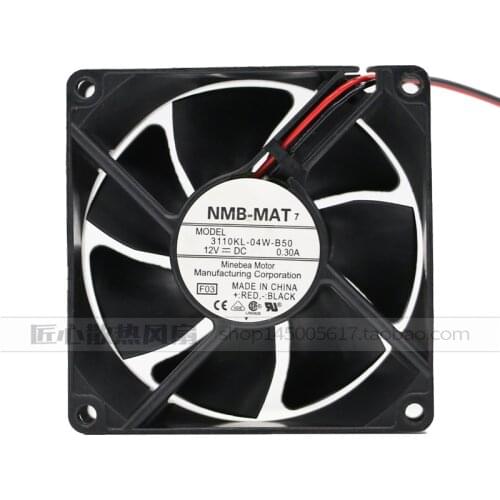 Original 3110KL-04W-B50 12V 0.30A 8CM 8025 Inverter DC cooling fan