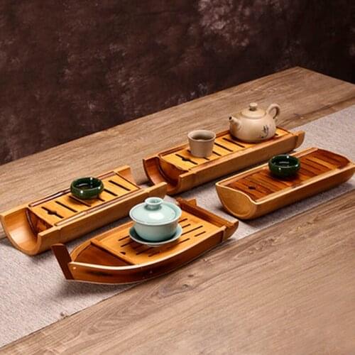 Original bamboo tea tray Kung Fu tea set tea mat tea table dry bubble table Simple and portable Handmade