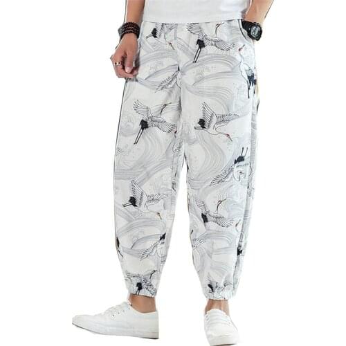 Pantalones Haren con estampado de moda para hombre, pantalones Vintage para hombre, pantalones para correr de estilo chino, pant