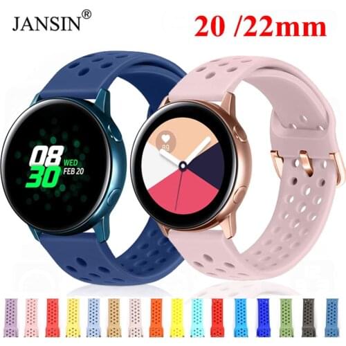 20mm 22mm Watch Band For Samsung Galaxy watch 3 45mm 41 Active 2 46mm 42mm S3 Band Huawei watch gt2 gt 2e Amazfit bip gts Strap