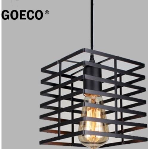 Retro Cage Iron Pendant Light ModerMinimalist Loft Pendant Lamp Metal Hanging Lamp Home Indoor Dining Room Decor Lighting