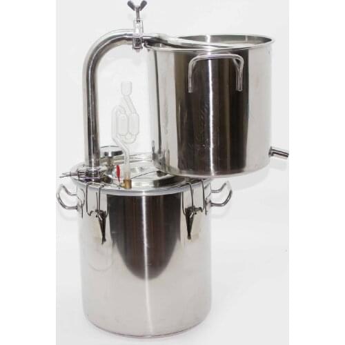 New Home 20 Litres Alcohol Whisky Water Steel Distiller Cooler Moonshine Still Stainless Boiler Keg Spirits Maker