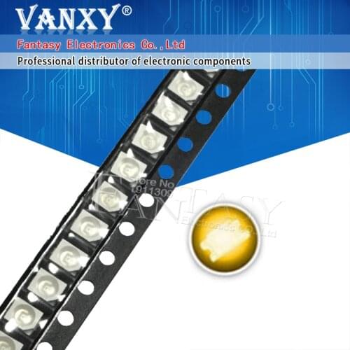 100pcs Yellow 3528 1210 SMD LED diodes light