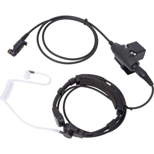 Tacical U94 Tactical Telescopic Throat Control Headset PTT, suitable for Hytera PD680 X1P
