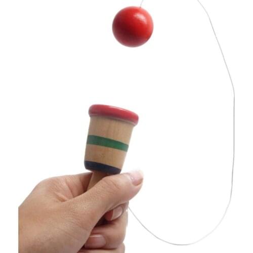Traditional Skillful Juggling Wood Game Balls Kids Wooden Coordinate Ball Bilboquet Skill Educational Toys Gift