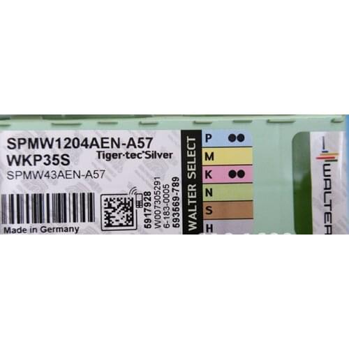 10PCS CARBIDE INSERT SPMW 1204 AEN A57 WKP35S