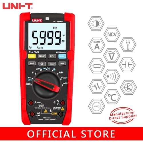 UNI-T Digital Multimeter UT15B PRO / UT17B PRO Multimeter True RMS 6000 Counts 1000V AC / DC Voltage And Current VFC Tester