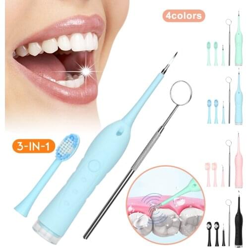 Electric Sonic Dental Scaler Calculus Plaque Remover Teeth Stains Cleaner