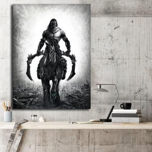 Darksiders 2 War Vs Death Wallpaper Canvas Posters Prints Wall Art Painting Decorative Picture Modern Home Decoration Framework
