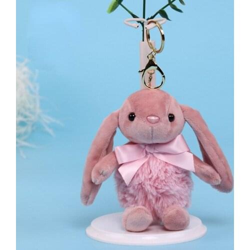 Rabbit KeyChains Pendants Cute Kawaii Plush Toys Car Bag Handbag Knapsack Cartoon Comic Anime Model Stuffed Toy For Children